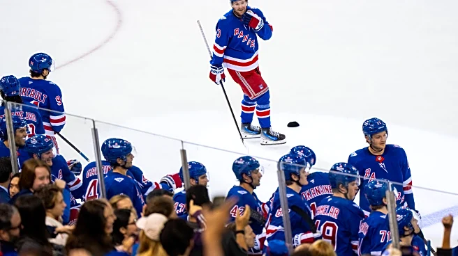 Alexis Lafreniere's hat trick leads Rangers over Flames 4-0