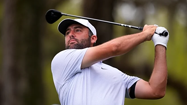 Scottie Scheffler struggles off the tee and spends time in the rain at The Players Championship