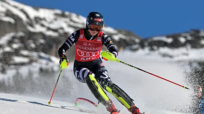 Olympic champion Shiffrin dominates 1st leg of penultimate slalom but main rival Aicher is 2nd