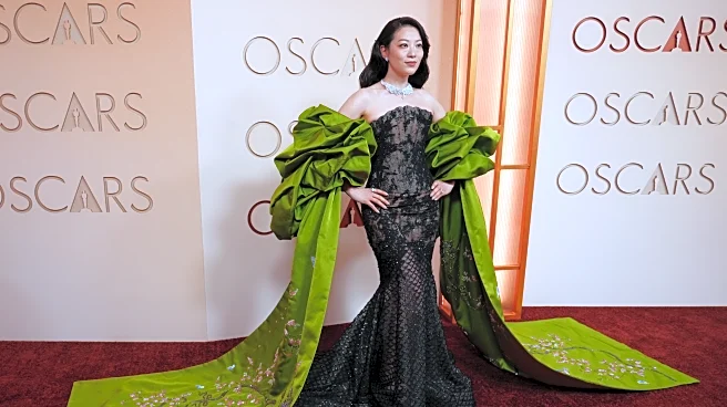 Oscars red carpet sees pops of color as stars arrive