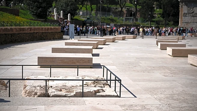 Rome's Colosseum gets a fresh look that recreates the footprints of long-gone columns
