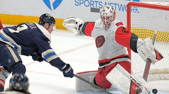 Charlie Coyle's 4-point night leads the Blue Jackets to a 5-1 win over the Hurricanes