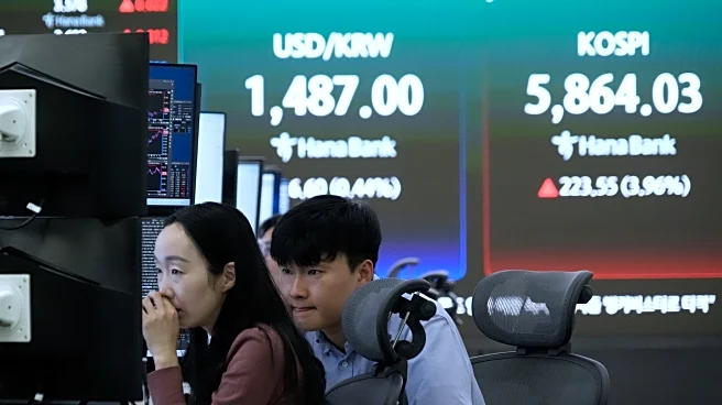 Asian shares advance and oil slips back despite a barrage of attacks by Iran