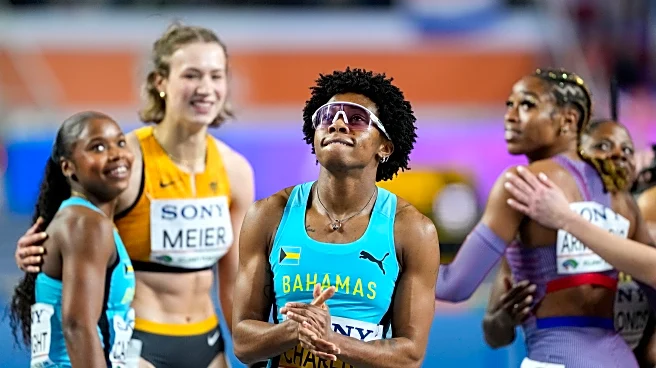 Devynne Charlton matches her own world record of 7.65 in 60-meter hurdles at World Indoors