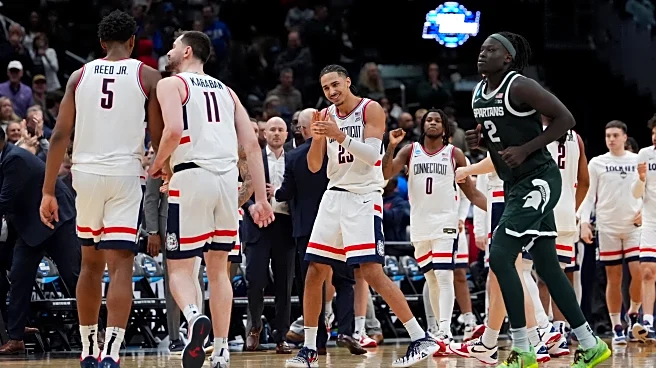 It's UConn vs. Duke for a Final Four spot after the Huskies edge Michigan State 67-63