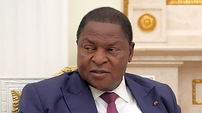 Central African Republic's president sworn in for a third term after disputed election