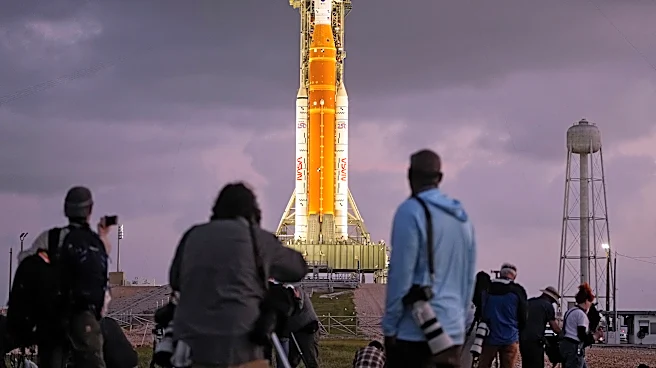 The Latest: NASA is looking into a battery issue, but Artemis II moon launch countdown still on