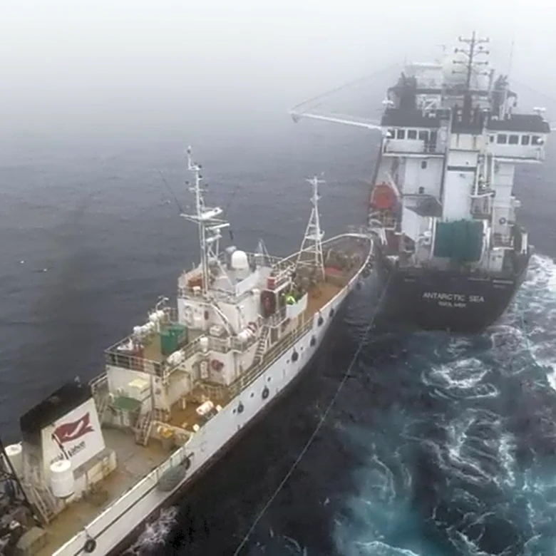 Activist's group accused of 'terrorist attack' in collision with Antarctic krill trawler