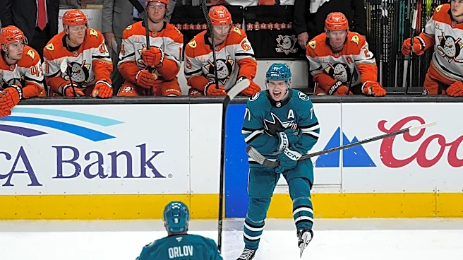 Celebrini ties it late then sets up Wennberg's winner as the Sharks beat the Ducks 4-3