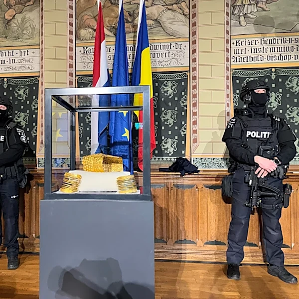 A priceless ancient golden helmet stolen from a Dutch museum is recovered