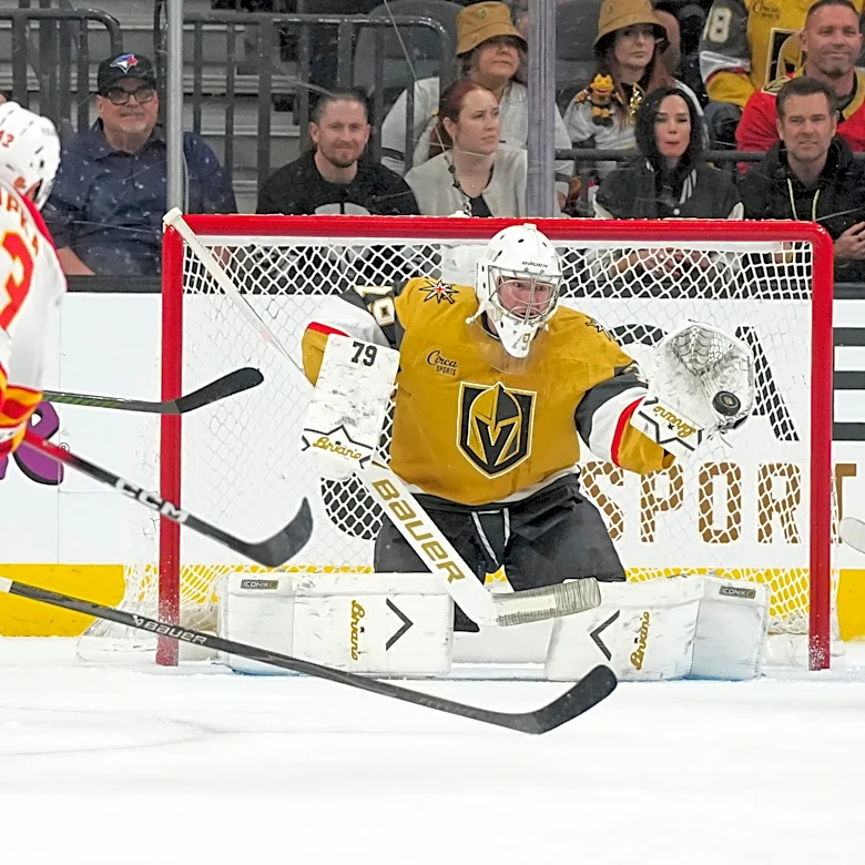 Golden Knights activate Carter Hart off injured reserve to beat Flames