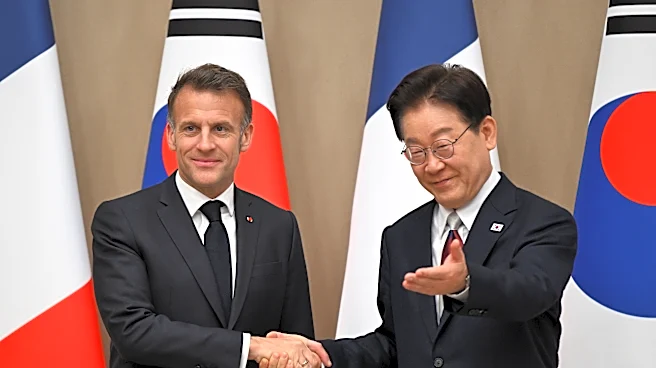 French and South Korean leaders say they'll work together on the Strait of Hormuz