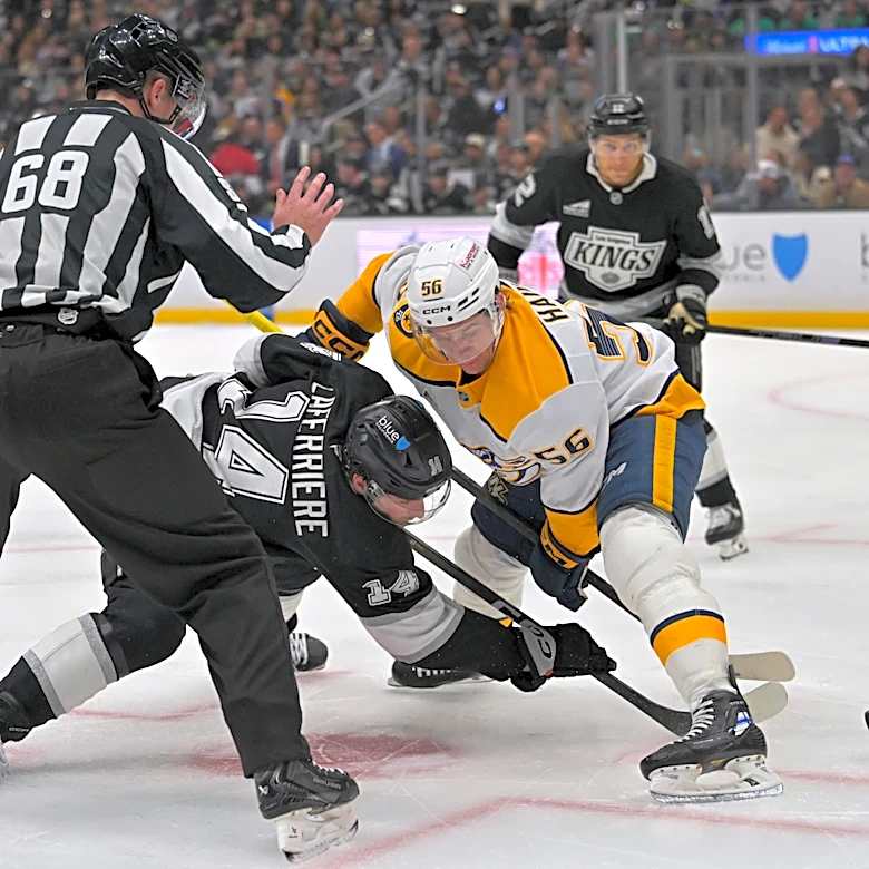 Luke Evangelista ends shootout in 8th round, Predators tighten playoff race with 5-4 win over Kings