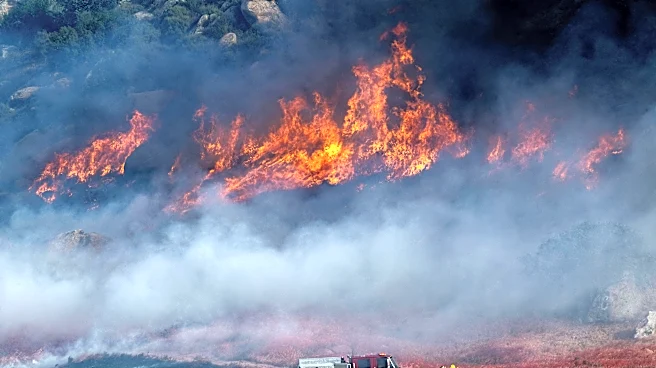 Crews battle fast-growing wildfire in windy Southern California that's forced some to evacuate