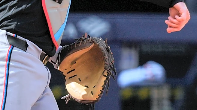 Marlins catcher Liam Hicks is struggling to throw out would-be base stealers