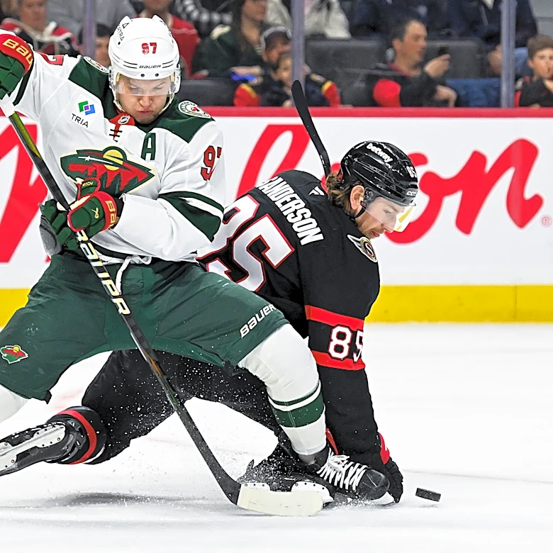 Hartman scores twice to lead the Wild to a 4-1 win over the Senators