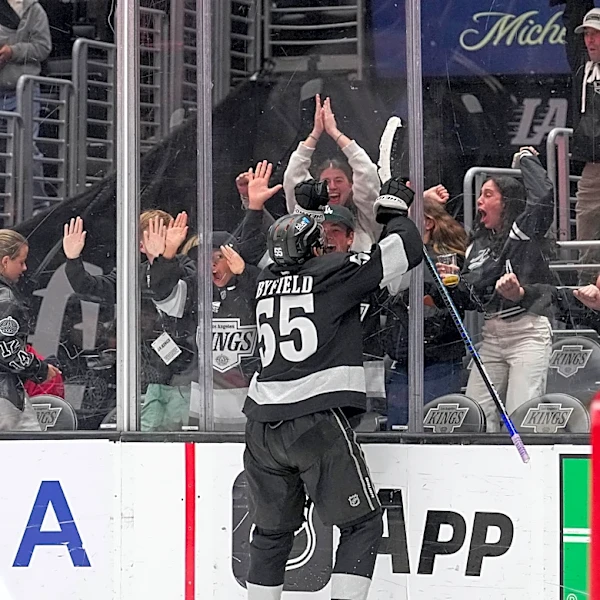 Quinton Byfield scores in OT to boost Kings' playoff hopes with a 7-6 win over Maple Leafs