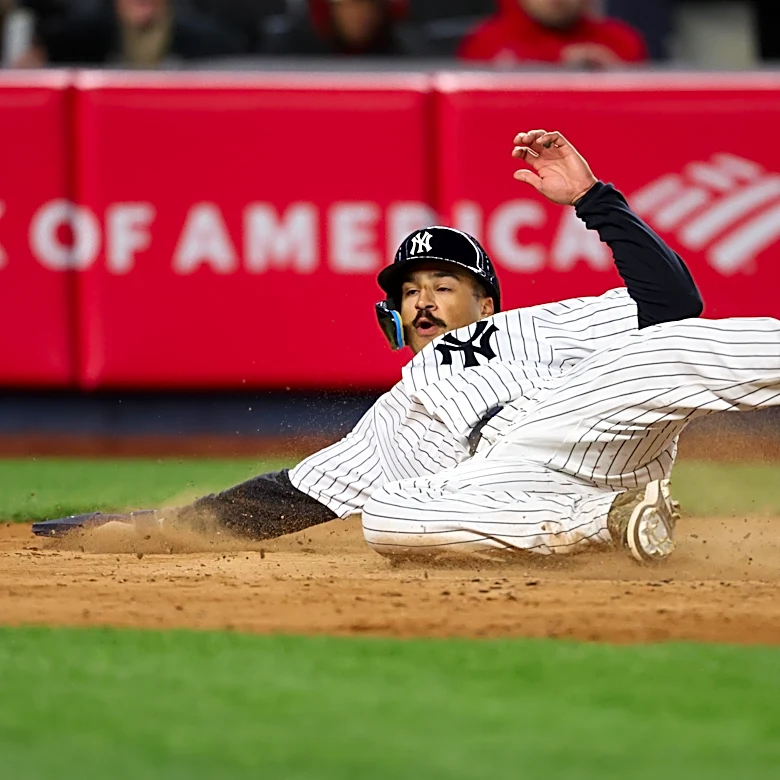 Stanton has first steal since 2020, hits 2-run single in Yankees' 9-7 win over Marlins