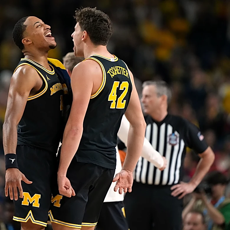 Michigan rolls to national title game with its latest double-digit March win, 91-73 over Arizona