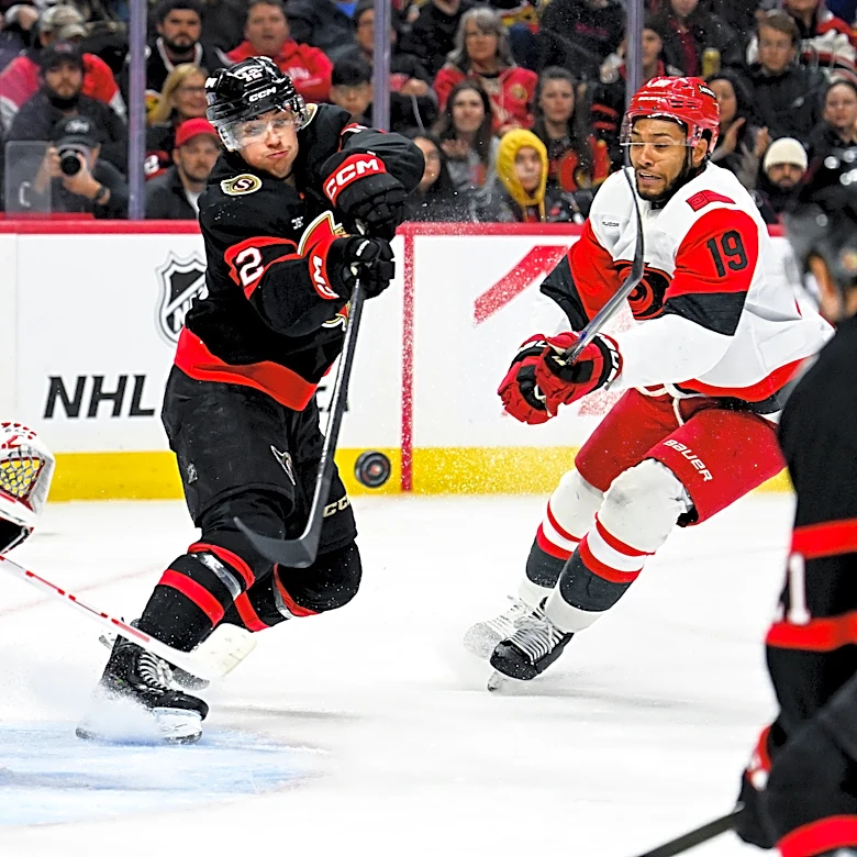 Senators beat the Hurricanes 6-3 to move into the second wild-card spot in the East