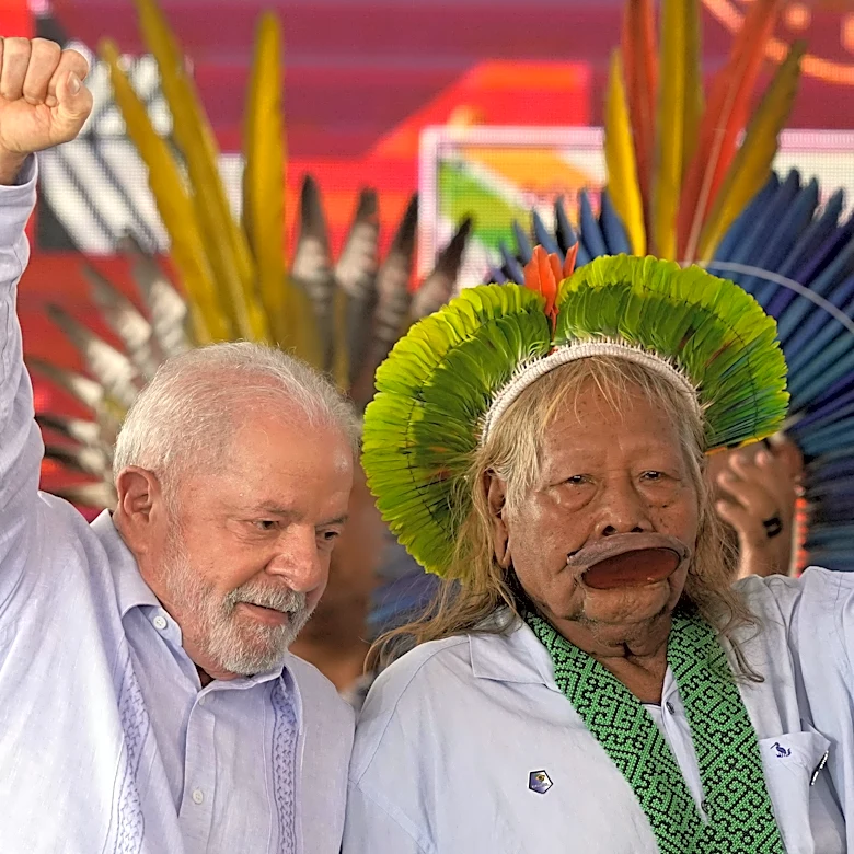 Brazil's Indigenous leader Raoni backs Lula despite protesting against railway in the Amazon