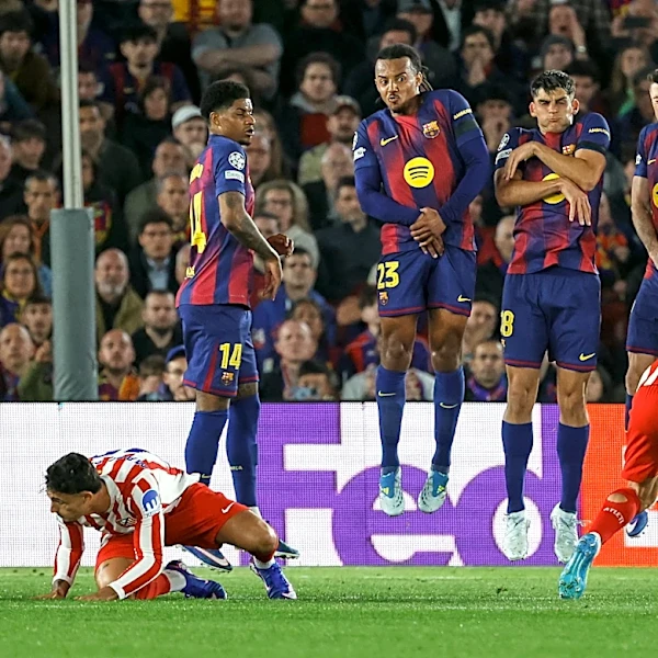 Atletico wins 2-0 at 10-man Barcelona in 1st leg of Champions League quarterfinal