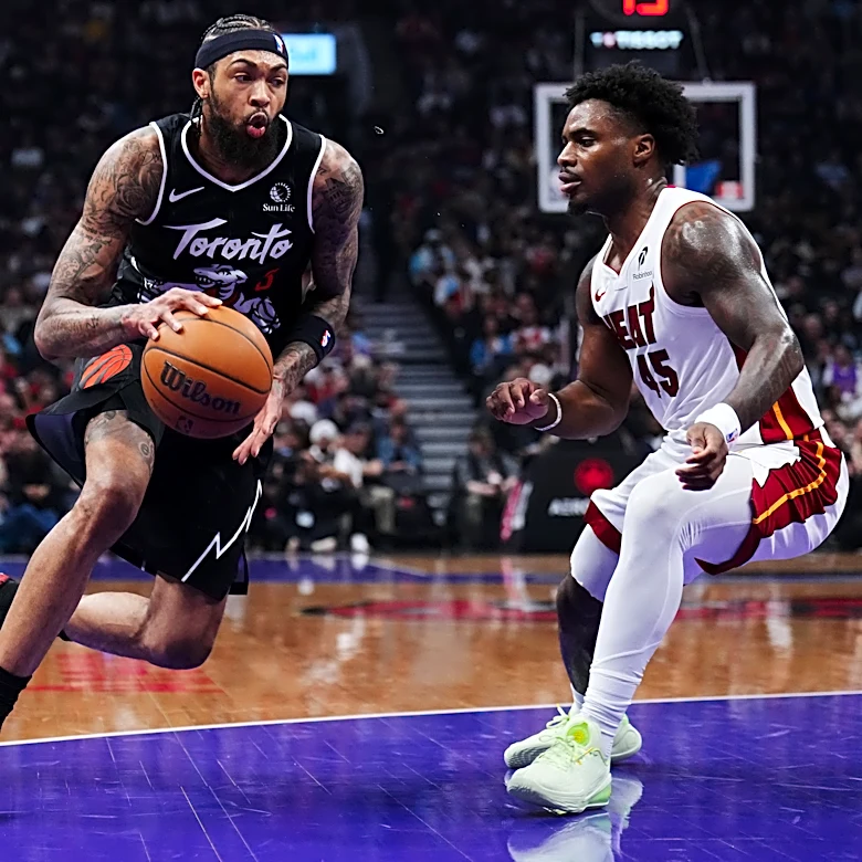 Ingram scores season-high 38, Raptors move closer to playoff berth by beating slumping Heat 128-114