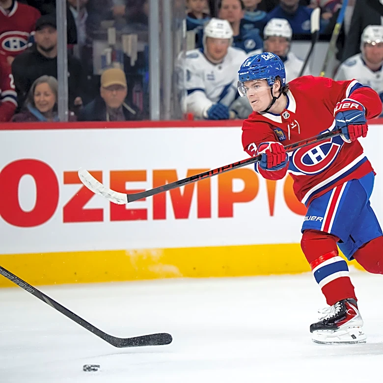 Caufield scores 50th goal, Slafkovsky nets the winner as the Canadiens beat the Lightning 2-1