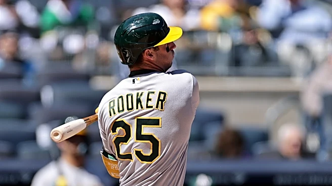 Athletics slugger Brent Rooker placed on IL with oblique strain, ending his 214-game streak