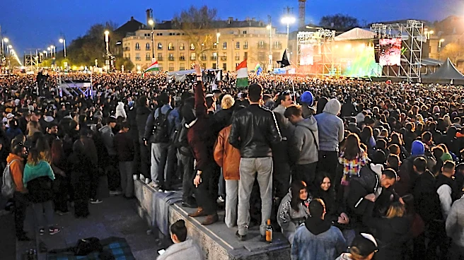 Tens of thousands rally at megaconcert to vote out Hungary's Orbán