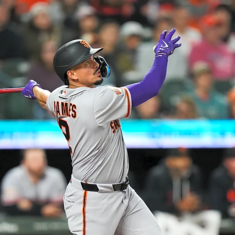 Adames and Lee HRs back solid start by Roupp to propel Giants past Orioles 6-3