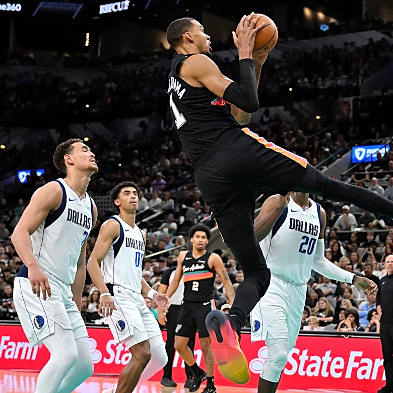 Victor Wembanyama has 40 points, 13 rebounds in 65th game to lead Spurs past Mavericks 139-120