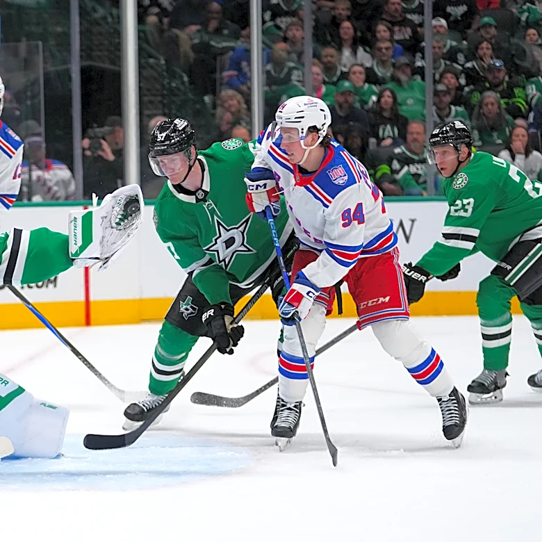 Robertson scores twice, Oettinger earns shutout as Stars beat Rangers 2-0 and clinch 2nd in Central