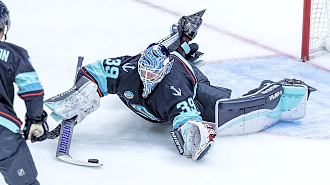 Kokko attempts goalie goal in 1st NHL start, stops 26 shots as Kraken beat Flames 4-1