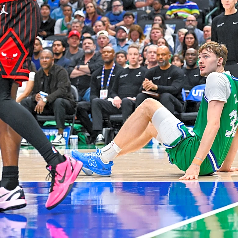 Cooper Flagg's standout rookie season ends as the No. 1 pick of the Mavs injures ankle in finale