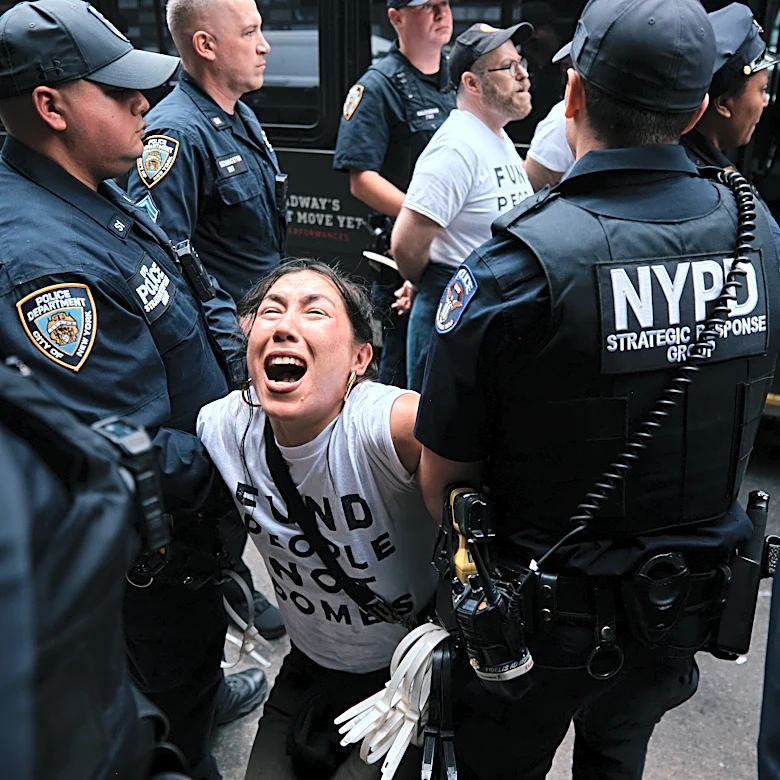 Dozens arrested as protesters demand Schumer and Gillibrand block sale of bombs to Israel