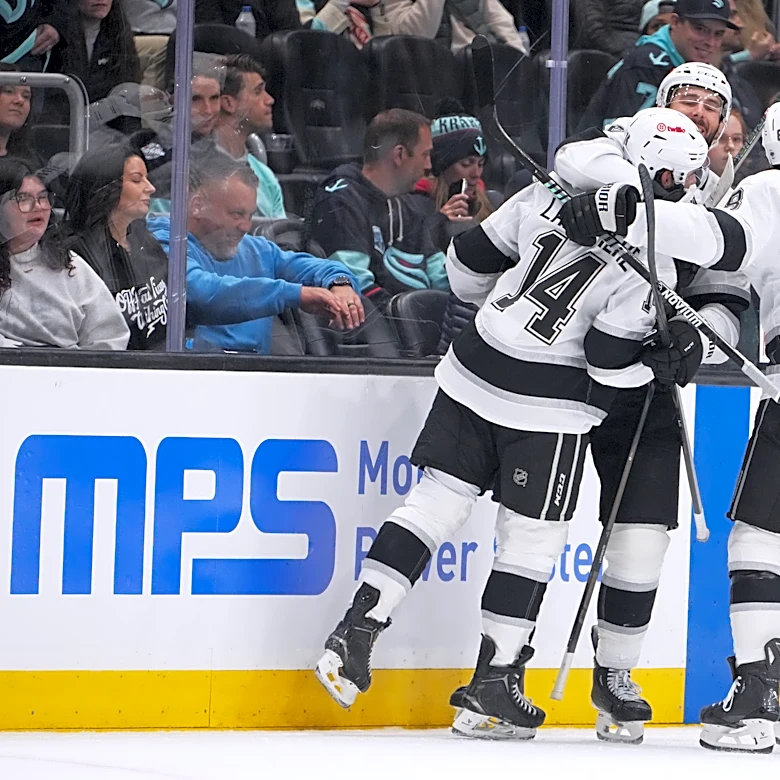 Quinton Byfield scores twice and Kings secure playoff spot with 5-3 win over Kraken