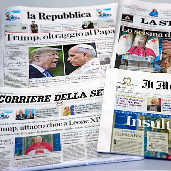 Vatican visitors slam Trump over attacks on the US-born pope's message of peace