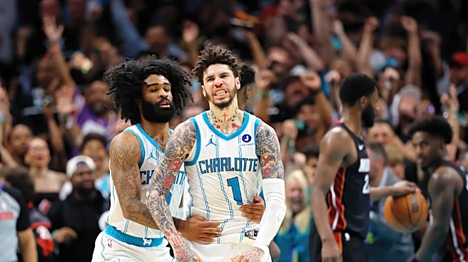 LaMelo Ball punches team mascot Hugo twice after Hornets knock Heat out of play-in tournament