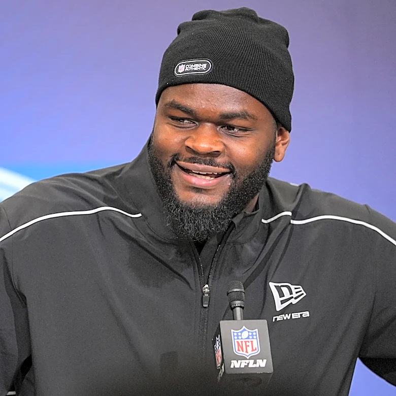 Potential first-round draft pick Caleb Banks is at his best with both feet on the ground