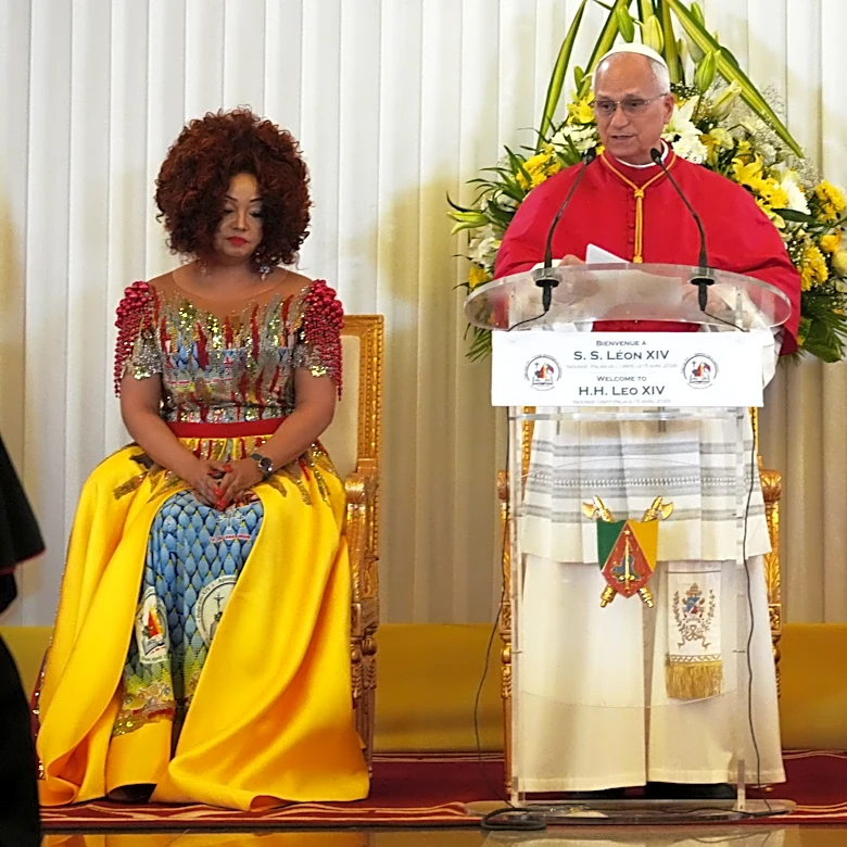 Pope demands the 'chains of corruption' be broken as he arrives in Cameroon