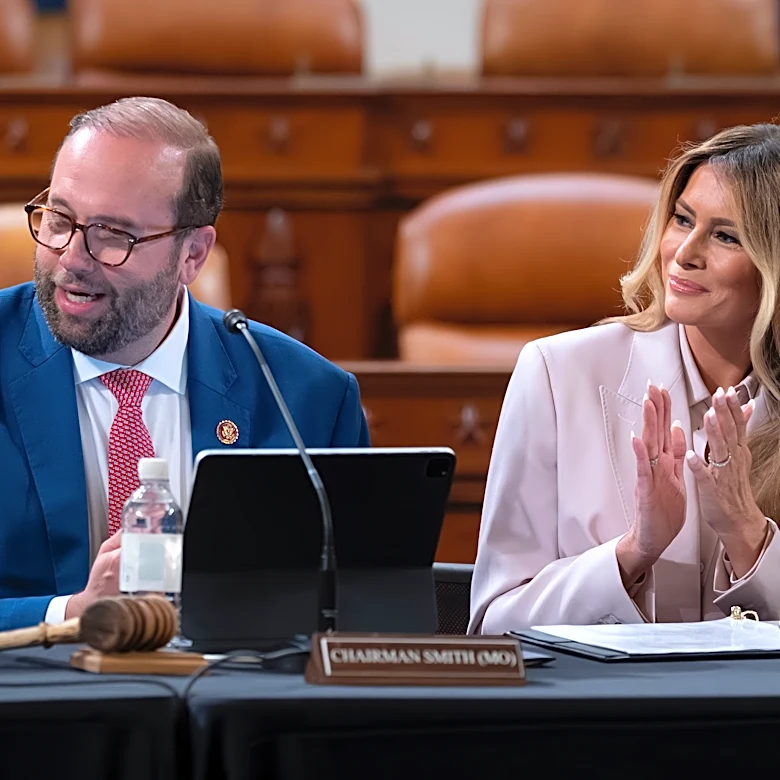 Melania Trump pushes for updating a foster care program during a rare visit to Capitol Hill