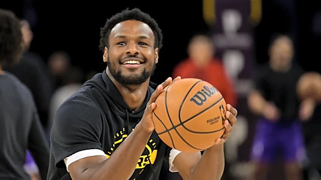 Bronny and LeBron James are looking forward to postseason playing time together with the Lakers