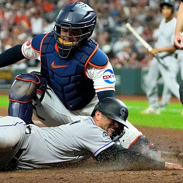 Hunter Goodman powers the Rockies past the Astros 3-2, snapping a 6-game skid