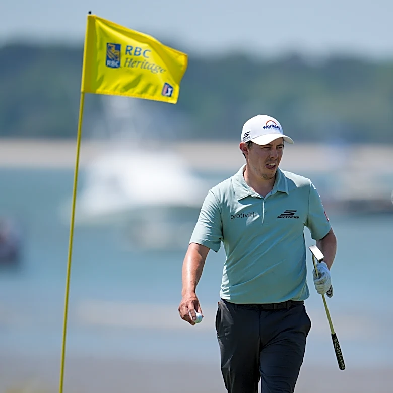 Matt Fitzpatrick rides a good bounce and great golf to a 63 to lead Viktor Hovland at Hilton Head