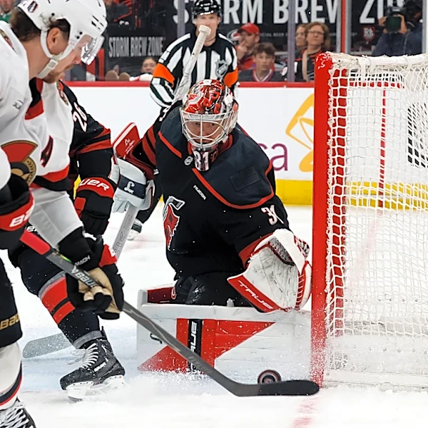Frederik Andersen's shutout leads Hurricanes past Senators in playoff series opener