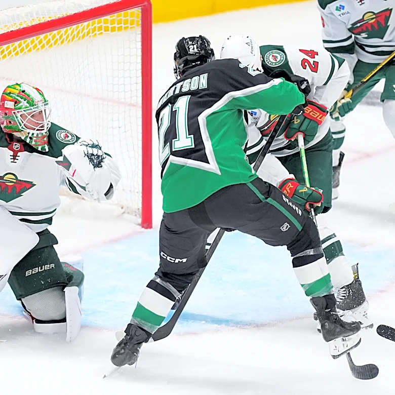 Wild rookie goalie Jesper Wallstedt stands out winning his NHL playoffs debut over the Stars