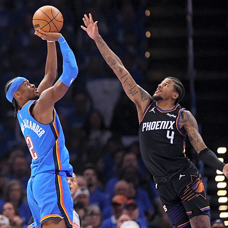 Gilgeous-Alexander scores 25 as reigning champion Thunder open playoffs with 119-84 win over Suns