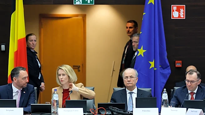 EU hosts Palestinian leader in conference about security and peace in Gaza and the West Bank