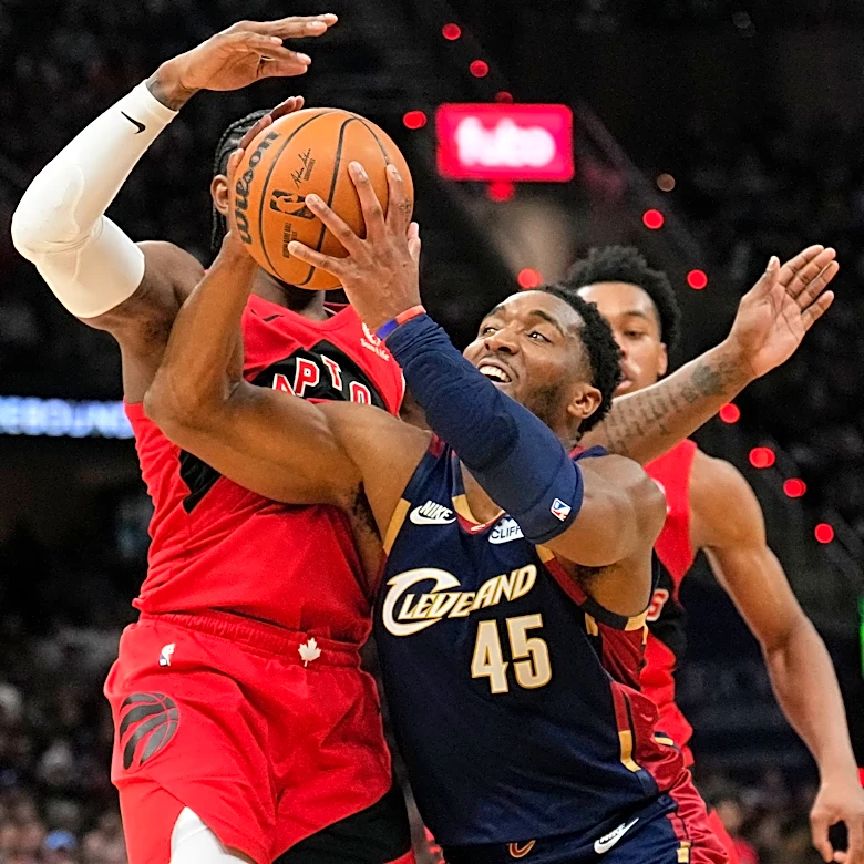Cavaliers' big 3 of Mitchell, Harden and Mobley come up big in Game 2 win over Raptors